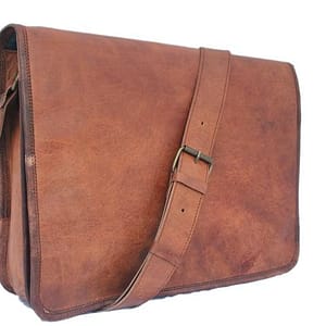 Vintage-Brown-Leather-Messenger-Bag